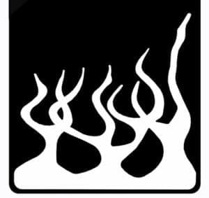 Flames on custom DuraFlap Mud Flap