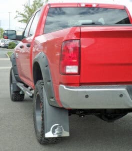 Dodge drill-less set back quality mudflapsquality mud flaps