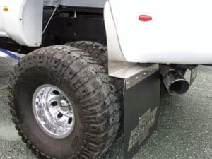 Mud Flap on Lifted Chevy Dually