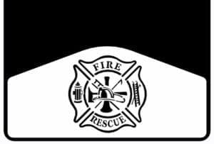Fireman logo on mud flap