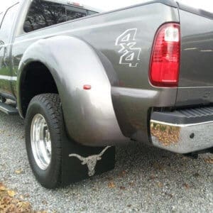 Mud Flaps on Ford Dually with Steer Head Artwork