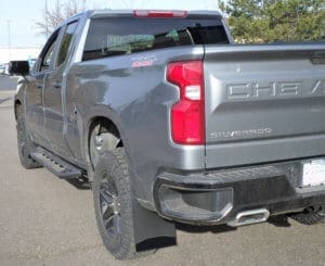Mudflaps on 2019 Chevy 1500 with black weights