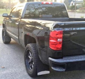 Mud Flaps on Lifted Chevy