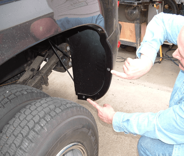 The Available Measurement Holes the Chevy/GMC 3500 Dually Rear  2001 – 2007