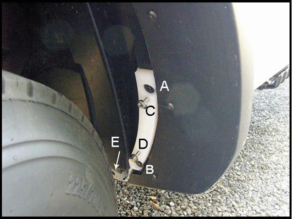 The Available Measurement Holes the Dodge 4500/5500  Front BlackLine