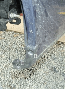 The Available Measurement Holes the Ford F150  Rear  2004 – 2010