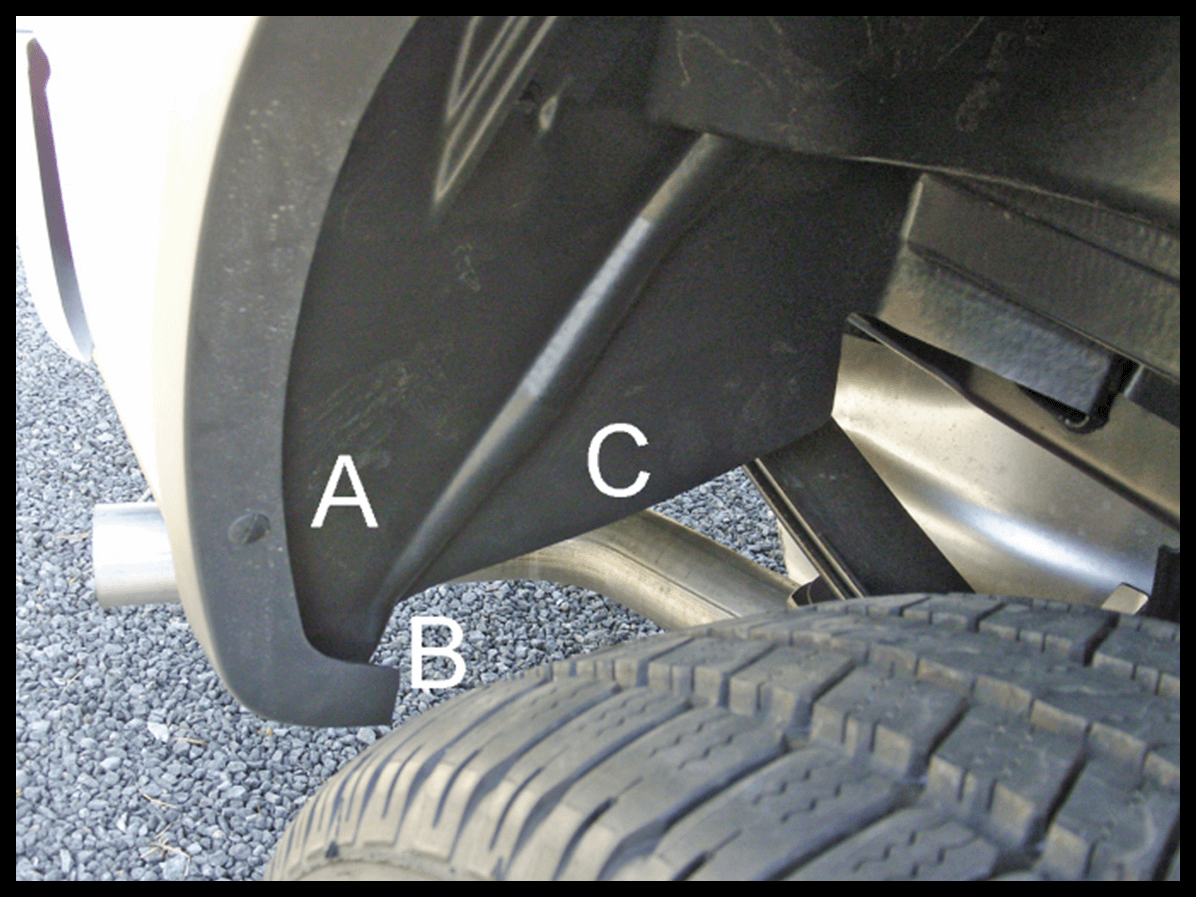 The Available Measurement Holes the Ford F150  Rear  2011 – 2014