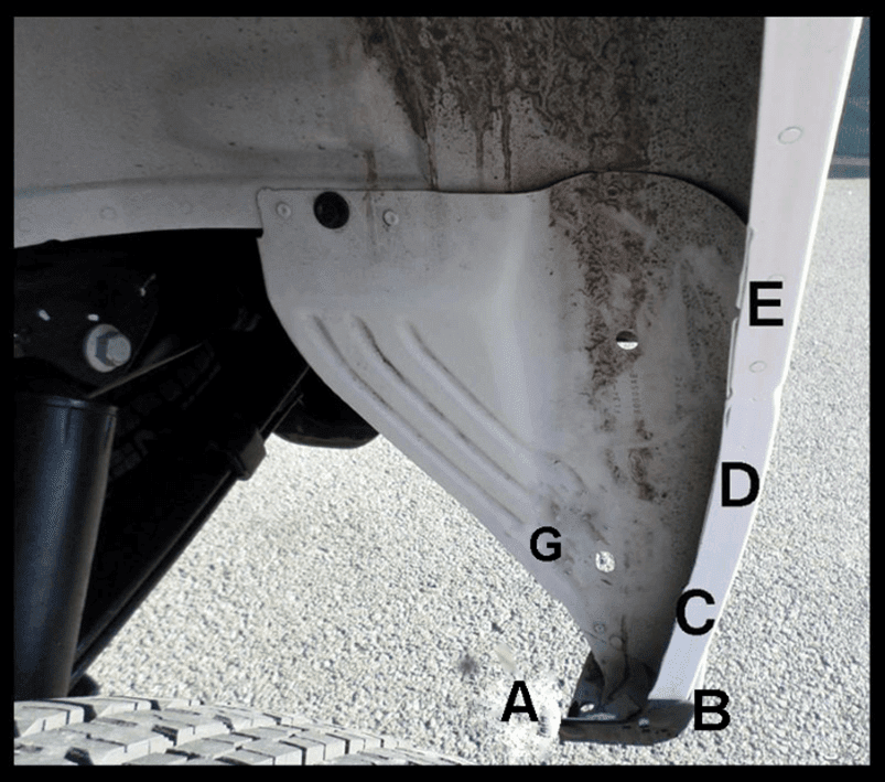 The Available Measurement Holes the Ford F150  Rear 2015 – 2020