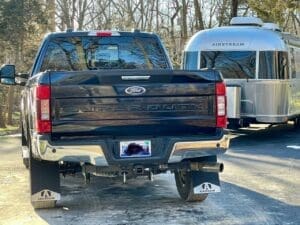 2022 F250 350 SRW with 12in w x L with Airstream weights