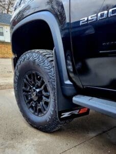 14" wide with ZR2 custom weights, black powder coated and vinyl background