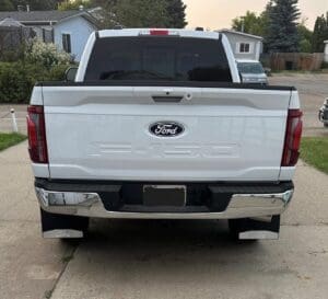 2024 F150 14" wide long length with Brushed finish Ford white vinyl