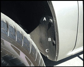 The Available Measurement Holes the Chevy Suburban Front 2001-2007