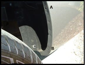 The Available Measurement Holes the Chevy Suburban Rear 2001-2007