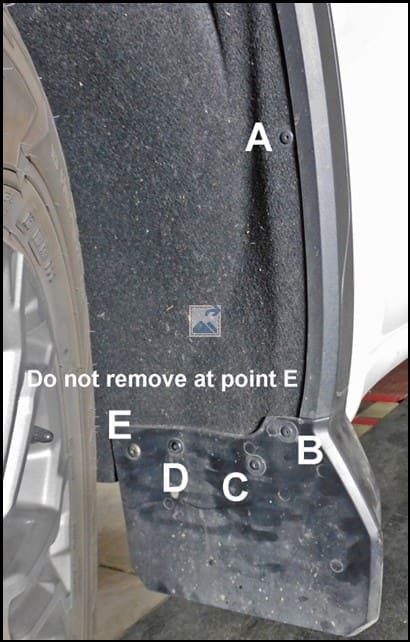 The Available Measurement Holes the GMC 1500  Front 2019-2022 BlackLine