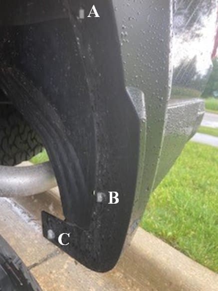 The Available Measurement Holes the Ford F150 Raptor Rear  2021 – Current BlackLine