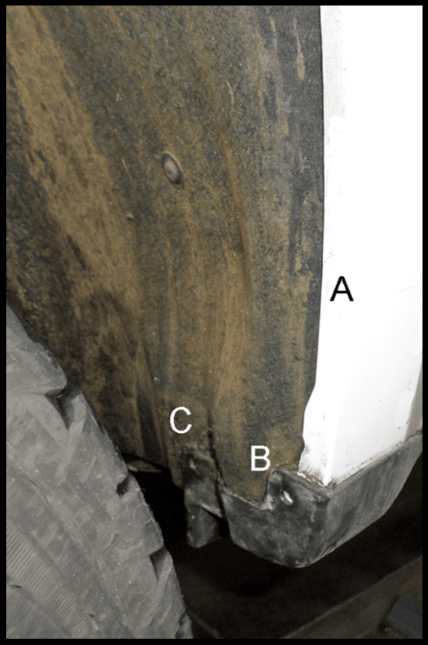 The Available Measurement Holes the Chevy Colorado/Canyon  Front 2015 – 2022